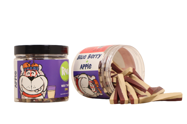 Ranch Nutri Twist Dog Treats Blueberry + Apple Flavour Jar (220 gm)