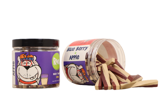 Ranch Nutri Twist Dog Treats Blueberry + Apple Flavour Jar (220 gm)