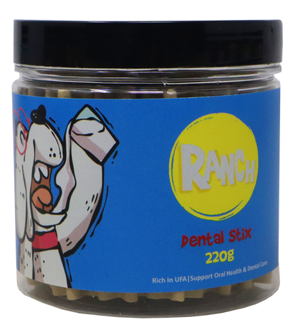 Ranch Dental Stix Calcium Dog Treats Milk Flavour Jar (220 gm)