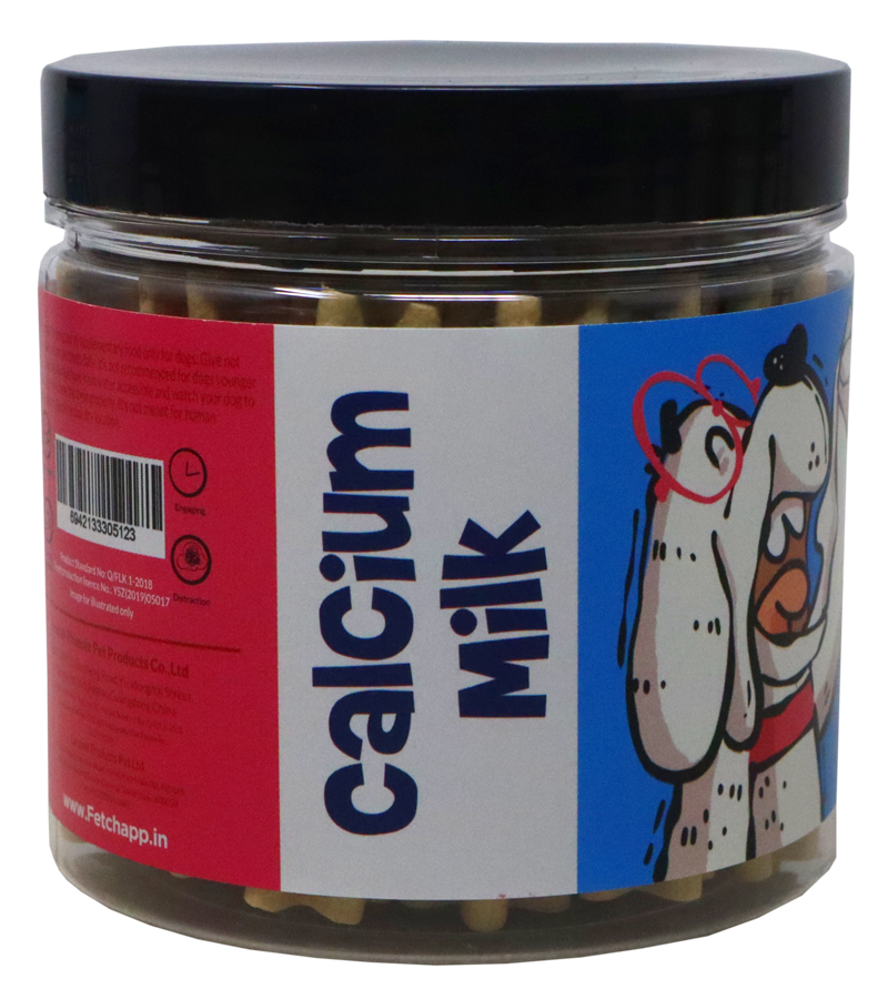 Ranch Dental Stix Calcium Dog Treats Milk Flavour Jar (220 gm)