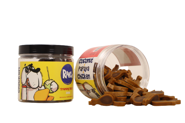 Ranch Training Bite's Dog Treats Coconut Papaya +Chicken Flavour Jar (200 gm)
