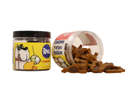 Ranch Training Bite's Dog Treats Coconut Papaya +Chicken Flavour Jar (200 gm)