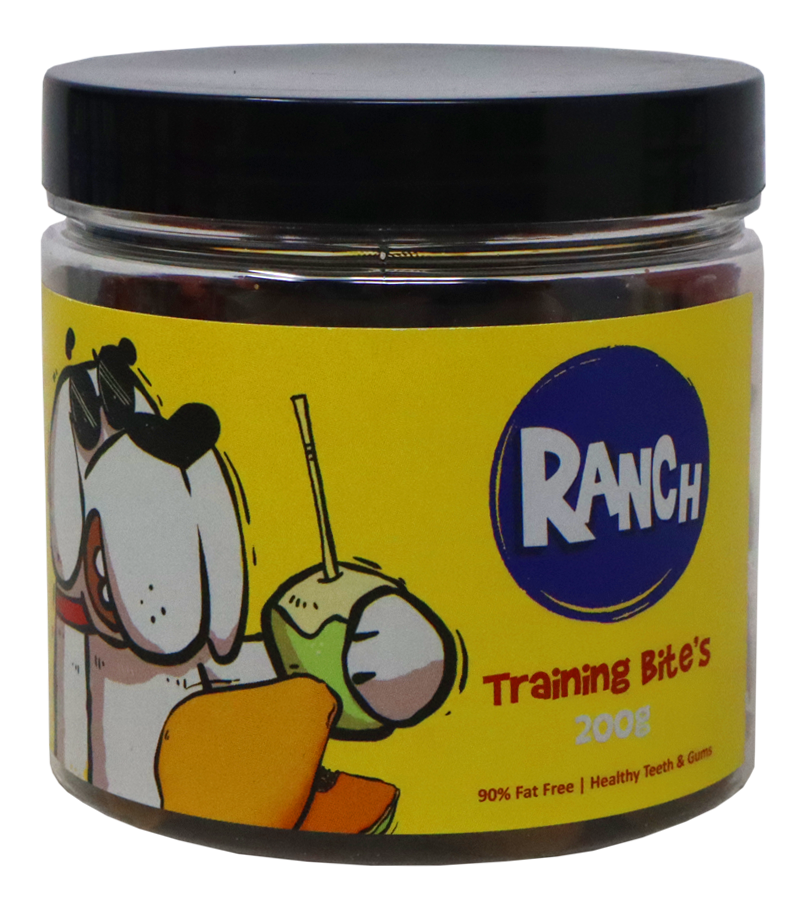 Ranch Training Bite's Dog Treats Coconut Papaya +Chicken Flavour Jar (200 gm)