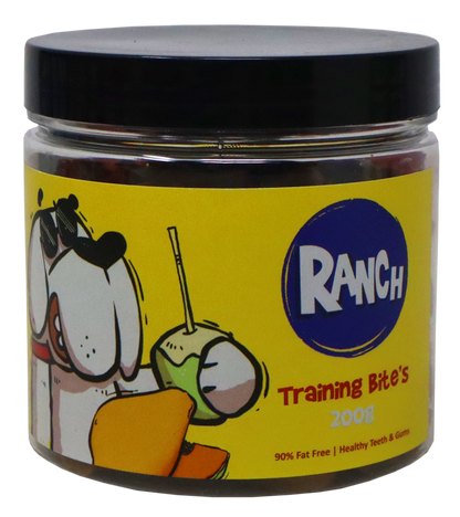 Ranch Training Bite's Dog Treats Coconut Papaya +Chicken Flavour Jar (200 gm)