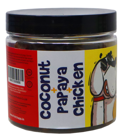 Ranch Training Bite's Dog Treats Coconut Papaya +Chicken Flavour Jar (200 gm)