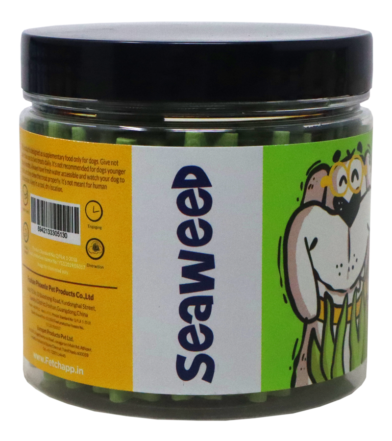Ranch Dental Stix Dog Treats Seaweed Flavour Jar (220 gm)