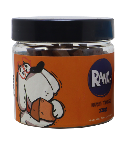 Ranch Training Bite's Dog Treats Yam + Carrot Flavour Jar (220 gm)