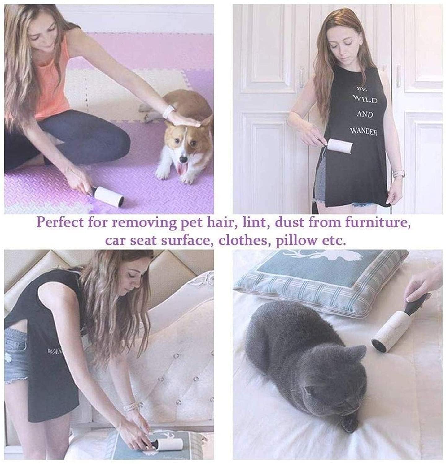 Nunbell Lint Roller 3 Refills Packs