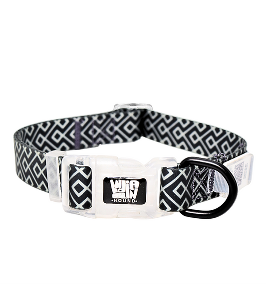 Indian Hound Premium Nylon Dog Collar with Personalized QR Tag