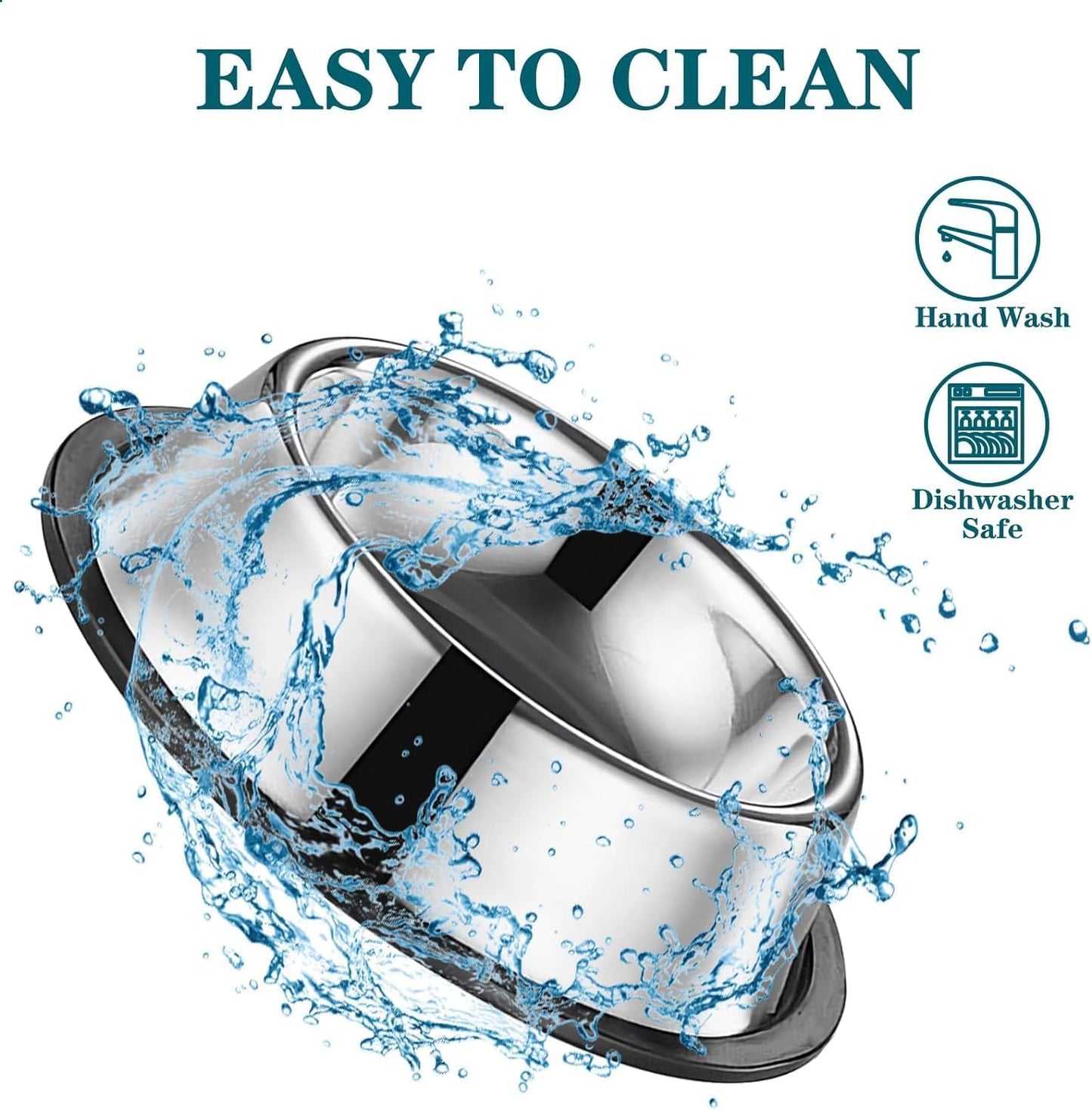 NI -Stainless Steel Bowl for Dogs for Dogs And Cats