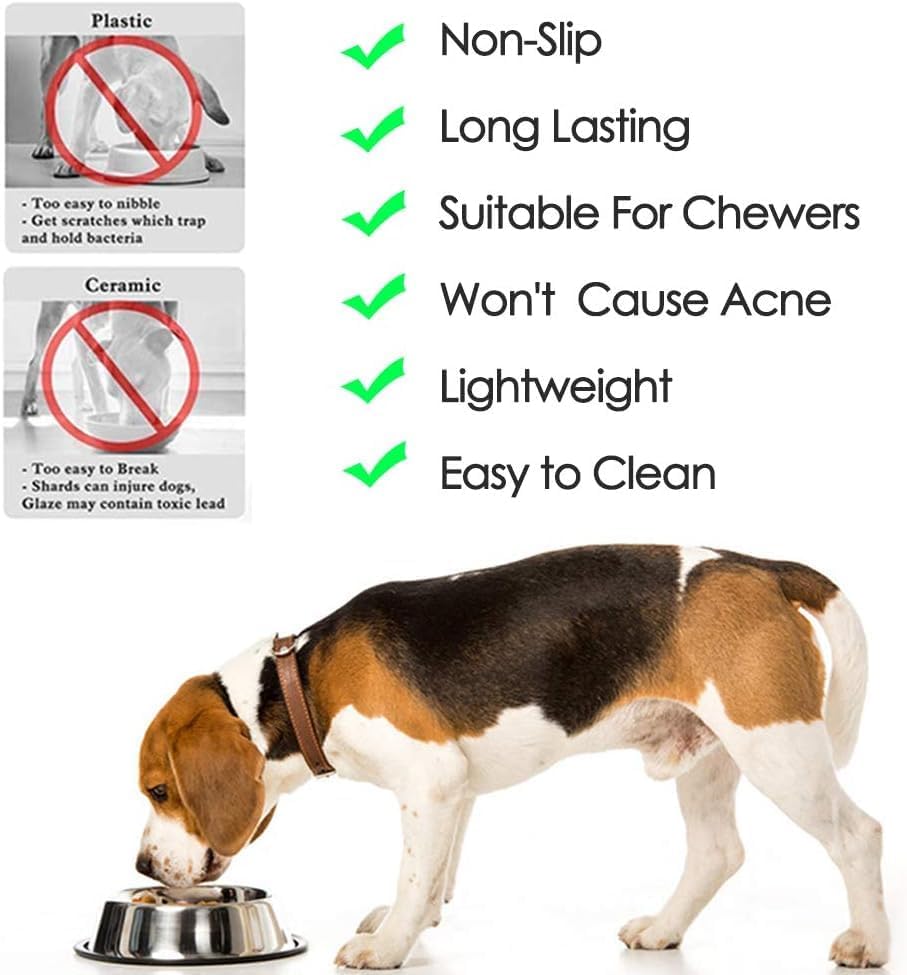 NI -Stainless Steel Bowl for Dogs for Dogs And Cats