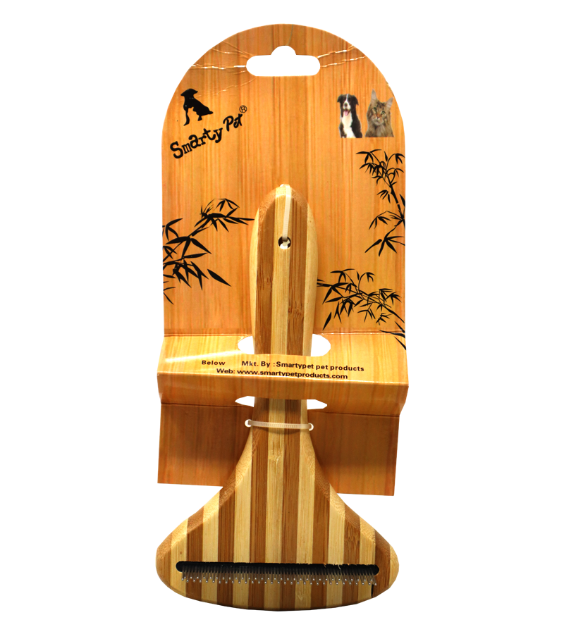 Smarty Pet Bamboo T-Shape Comb for Dogs and Cats
