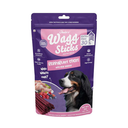 Wagg Sticks Dog Treats  Berryblast Flavour 70 Gm